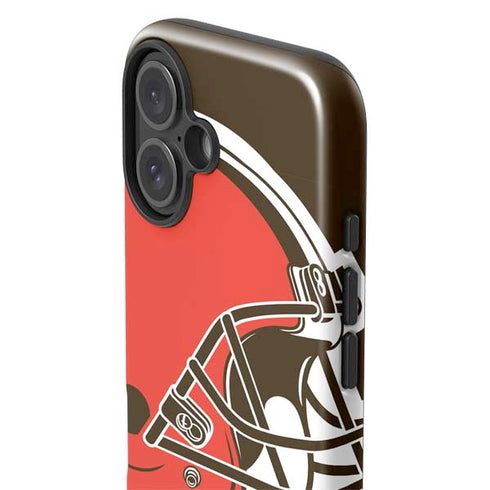 NFL Cleveland Browns Large Logo iPhone 16 Plus Impact Case